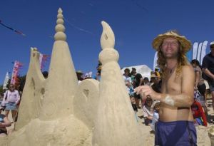 Steve Matchell the sand sculptor.