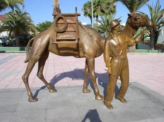 Bronze sculpture of camel by Etual.